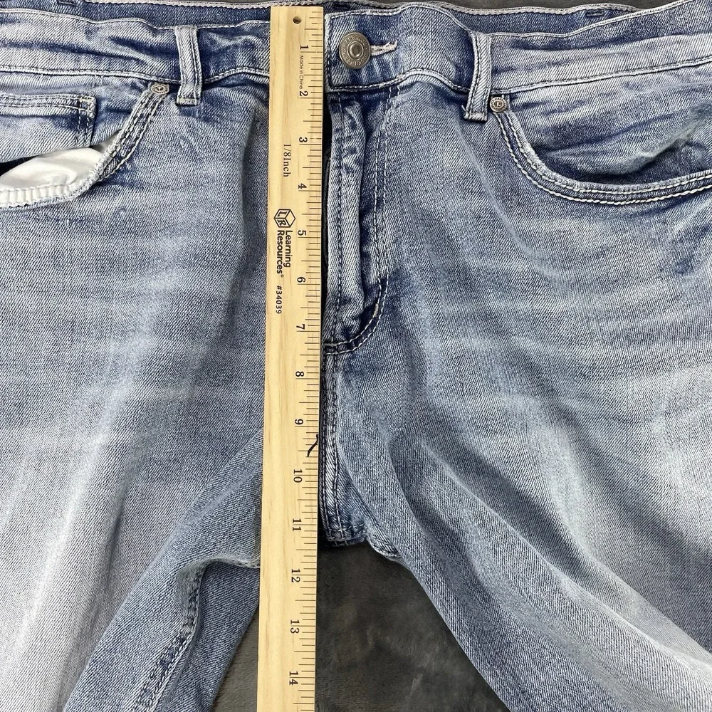Silver Jeans Gordie Mens Distressed Denim‎ light Blue Jeans 38x34 FITS 40x33